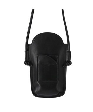 tsumori chisato CARRY バルーンに乗って ポシェット ショルダー スマホケース  【アニマルプリント＆刺繍】 ブラック