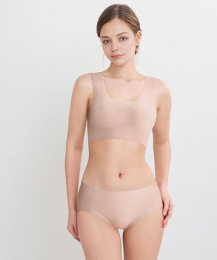 WACOAL 【GOCOCi ゴコチ】 ノンワイヤーブラ ハーフトップ まるでつけていないような着ごこち フラット仕上げ ホックなし CGG535 /ワコール カカオ