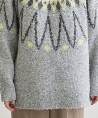 Green Parks 求心柄ニットプルオーバー Gray