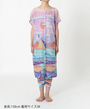 tsumori chisato SLEEP ツモリチサト パジャマ 3分袖 半袖 7分丈 ルームウェア レディース UDT162 /ワコール パープル
