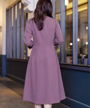 Tiaclasse 【ダブルストレッチ・洗える】フレアワンピース ピンク