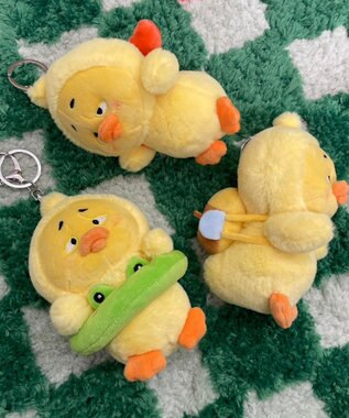 WEGO まゆげひよこぬいぐるみキーホルダー 柄1