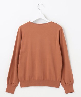 J.PRESS LADIES 【洗える】PRINCE Vネック ニット オレンジ系