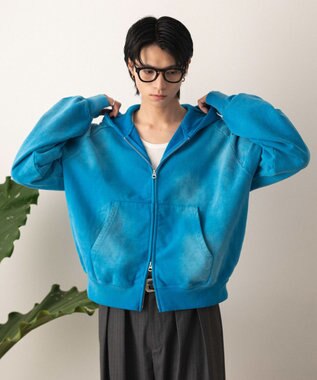 WEGO ショートZIPパーカー ブルーその他