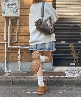 WEGO ハトメベルトポケットショルダー ブラウン