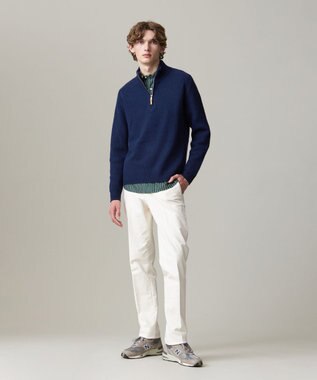 J.PRESS MEN 【KING SIZE】【Cash Lamb’s Wool】ハーフジップニット ネイビー系