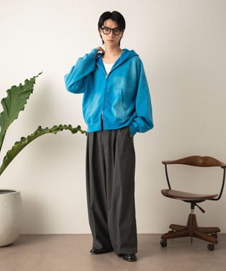 WEGO ショートZIPパーカー ブルーその他