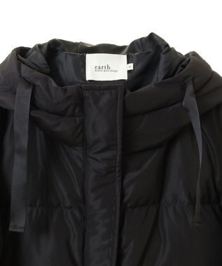 earth music&ecology フーディーパファーブルゾン ブラック