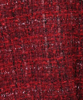 Green Parks ツイードペプラムベスト Red