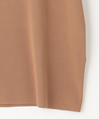 自由区 【洗える】クレープストレッチブロッキングボーダー ニット ブラウン系1