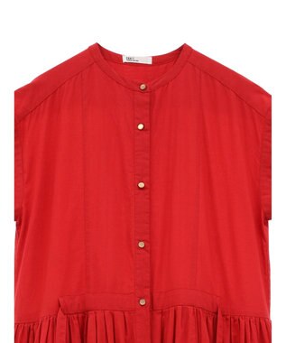 CRAFT STANDARD BOUTIQUE インド綿フレンチスリーブワンピース Red