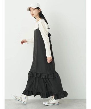 earth music&ecology パフスリーブクレープリブインナー Off White