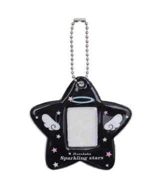WEGO 【痛バ＆推し活グッズ】スターエンジェルIDフォトケースキーホルダー ブラック