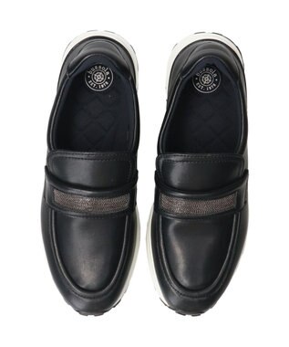 INTER-CHAUSSURES 【BUSSOLA】撥水ローファースニーカー ブラック