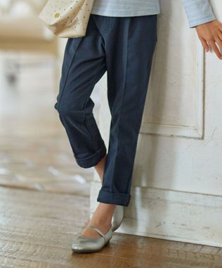 組曲 KIDS 【110-140㎝】ストレッチツイル パンツ ネイビー系