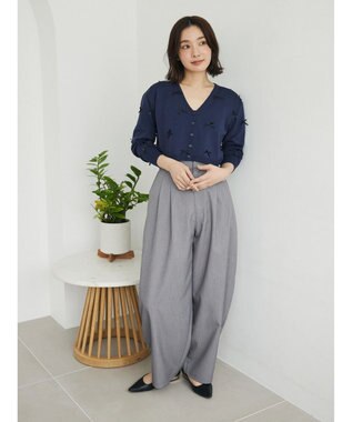 Green Parks ・ＡＮＤ　ＳＥＡＲＣＨ　メニーリボンカーディガン Navy