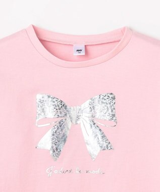 ANY KIDS 【綿100%】リボンアソート 長袖Tシャツ ピンク