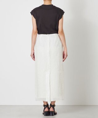 NAVE 【Nave・洗える/シアー素材】クラッシュオーガンジー スカート ホワイト系