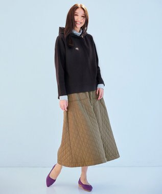 UNFILO キルティング  スカート ダークブラウン系