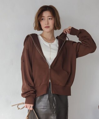 WEGO 【ユニセックス着用ITEM/MLサイズ展開】コンパクトフィットダブルZIPパーカー