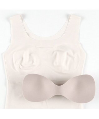 WACOAL ブラトップ【GOCOCi ゴコチ】 伸びがいい フラット仕上げ タンクトップ UGG210 /ワコール アイボリー