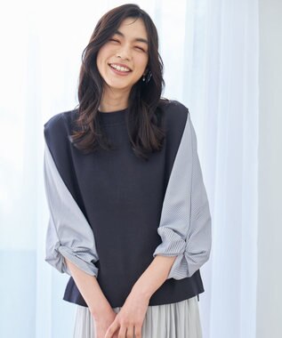 ANY L ニットベスト チャコール