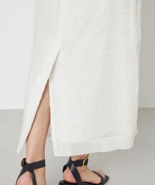 NAVE 【Nave・洗える/シアー素材】クラッシュオーガンジー スカート ホワイト系