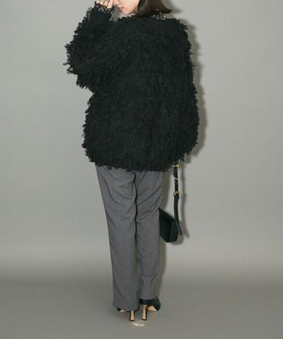 Green Parks フリンジニットカーディガン Black