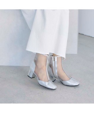 MODE ET JACOMO <noyau>ブロックヒールチュールブーツ シルバー