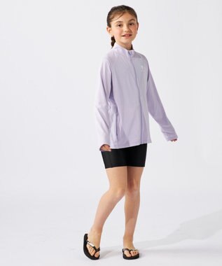 BEAMS SCHOOL 接触冷感ラッシュガード ラベンダー