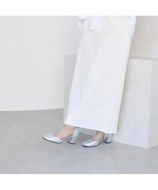 MODE ET JACOMO <noyau>ブロックヒールチュールブーツ シルバー