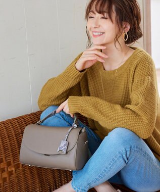 Tiaclasse 【洗える】大人可愛いワッフルニットトップス マスタード