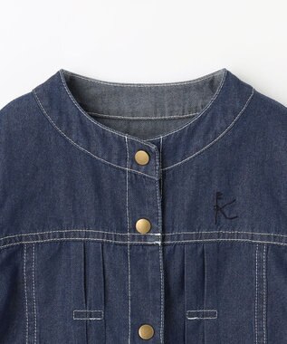 組曲 KIDS 【110-140㎝】ラウンドカラー デニムジャケット ネイビー系