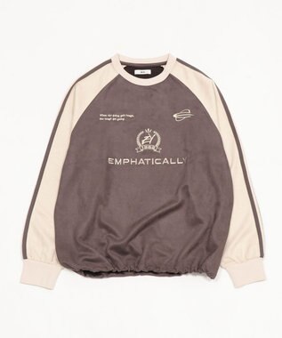 WEGO 【ユニセックス着用ITEM】フェイクスウェードゲームプルオーバー ブラック中濃色