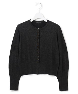 23区 L 【APPLAUDIR】コンパクト ラメカーディガン ブラック系