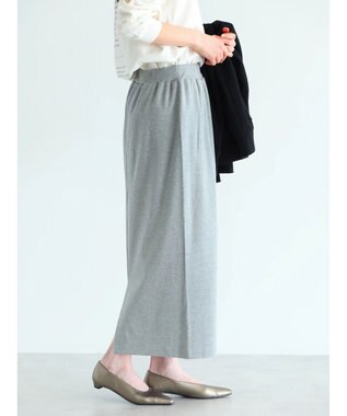 CRAFT STANDARD BOUTIQUE リブロングスカート Light Gray Mixture