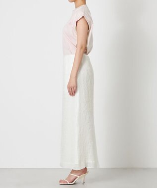 NAVE 【Nave・洗える/シアー素材】クラッシュオーガンジー スカート ホワイト系