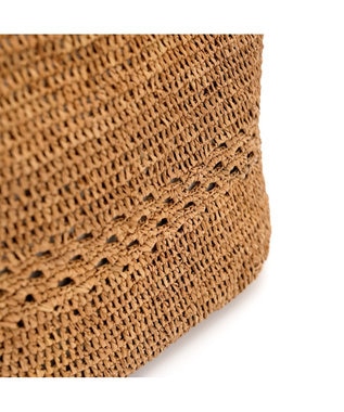 IBIZA ラフィア　2WAYバッグ 濃茶