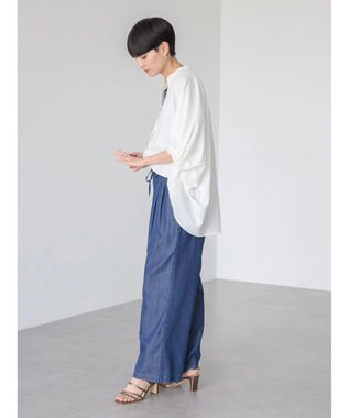 AMERICAN HOLIC 接触冷感＋ＵＶカット　ギャザースリーブブラウス Off White