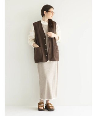 CRAFT STANDARD BOUTIQUE リンクス編みニットベスト Ivory