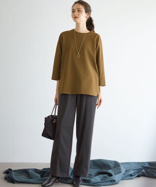 23区 L 【SLOW/一部店舗限定】MVSコットン チュニック シンプルTEE カーキ系