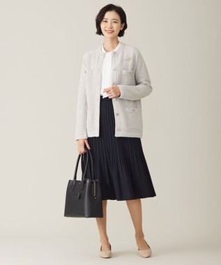 J.PRESS LADIES ビジューパール ブローチ シルバー系
