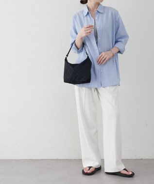 russet シンプルショルダーバッグ (CE-1243) Black/Navy