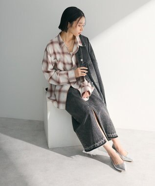 Green Parks アソートレギュラーカラーシャツ Check Brown