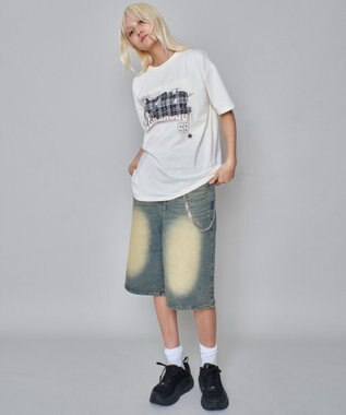 WEGO 【ユニセックス着用ITEM】パターンアップリケグラフィックT（SS） ホワイト