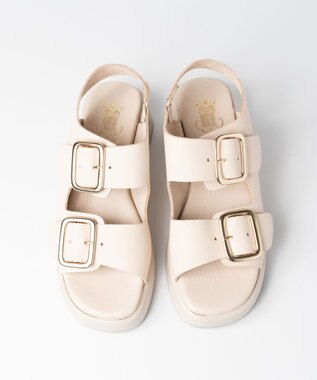 BONTRE 【BONTRE/ボントレ】厚底ダブルベルトサンダル/40353-US アイボリー