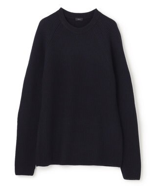 JOSEPH HOMME リッジメリノ　クルーネック ネイビー系