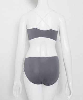 WEGO 【ブラトップ＆ショーツセット】Liliane　Ciel　フェザーラメ グレー