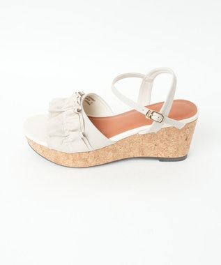 WEGO ウェッジソールフリルサンダル オフホワイト