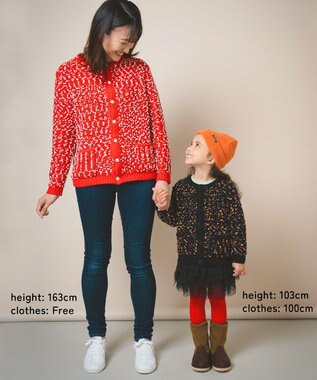 ami amie ポコポコカーディガンFree Size レッド